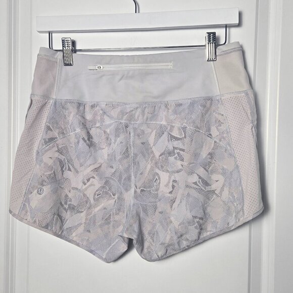Lululemon Real Quick Short *Perforated 3.5" - 6 Jasmine White Multi - Picture 4 of 6